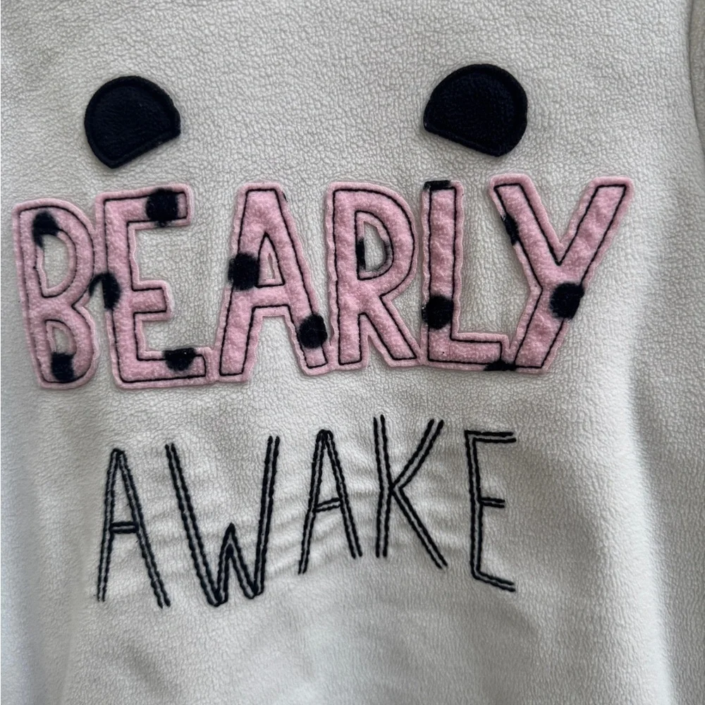 Simple Joys by Carter's 4T Girls Bearly Awake Fleece Bear Pajama Top